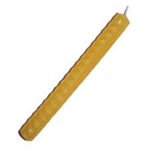 (image for) 15cm NATURAL (gold) Beeswax Candle