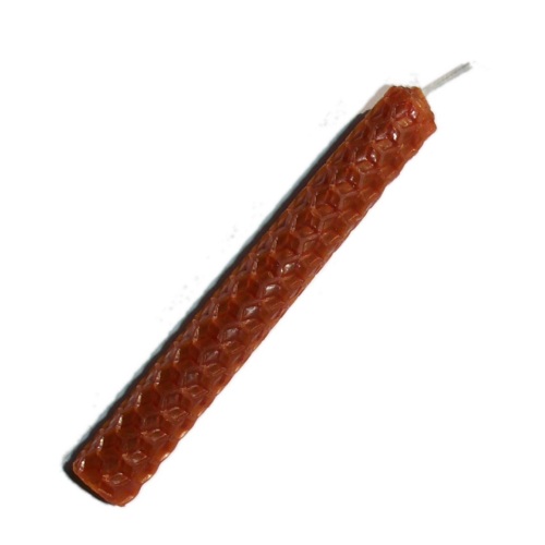 (image for) 10cm BROWN Beeswax Candle