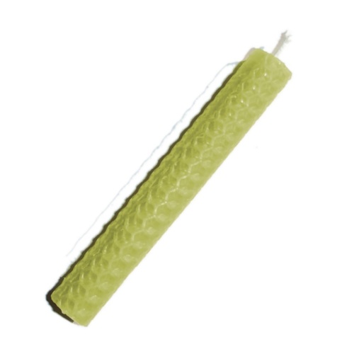 (image for) 10cm LIME GREEN Beeswax Candle