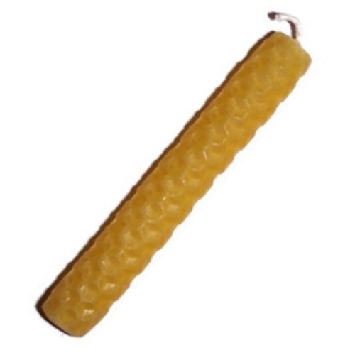 (image for) 10cm NATURAL (gold) Beeswax Candle