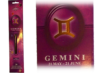 (image for) GEMINI Zodiac Incense Sticks (Time & Again)