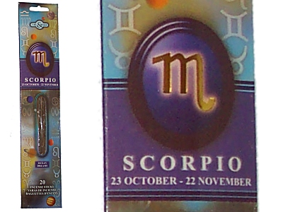 (image for) SCORPIO Zodiac Incense Sticks (Time & Again)